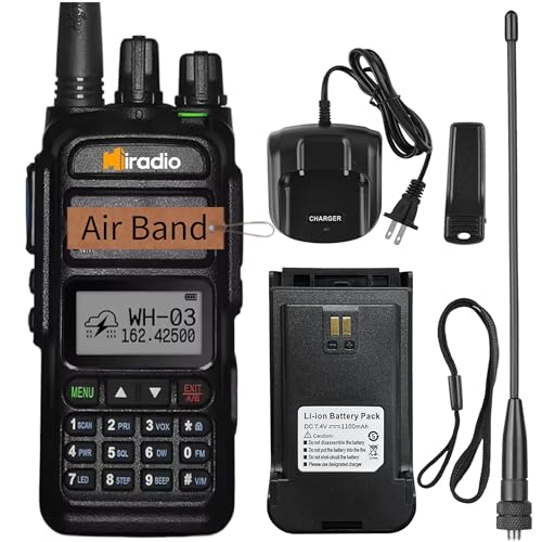 Hiradio Y23UV-83 Professional Two-Way Radio, 128 Channel UHF VHF Handheld Walkie Talkie with NOAA...