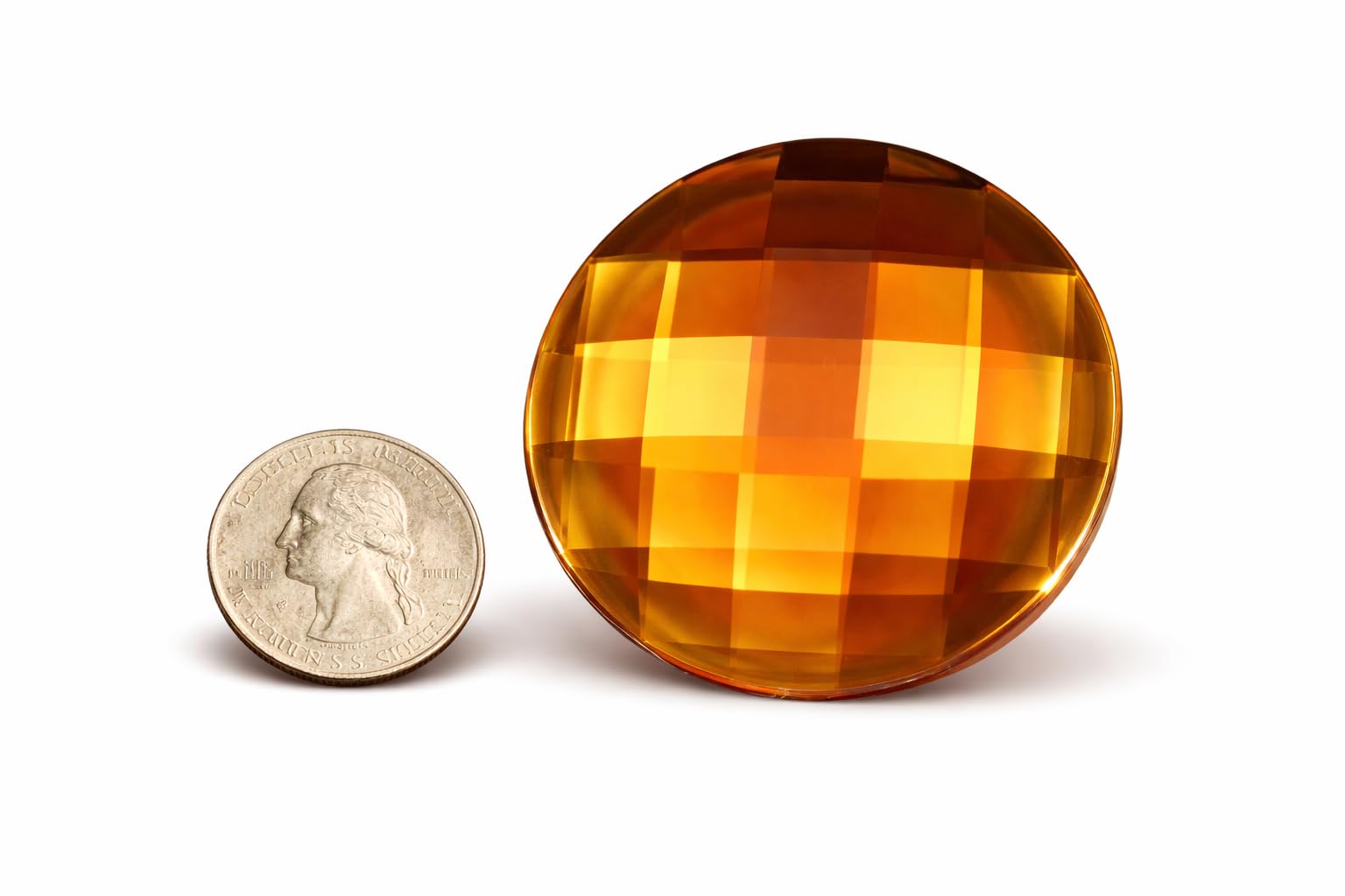 Allstarco Orange Hyacinth H125 60Mm Extra Large Flat Back Round Acrylic Rhinestones Plastic Circle Gems For Costume Making Cosplay Jewels Pro Grade Embelishments - 2 Pieces (Orange Hyacinth H125)