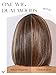 GORGIUS Brown Highlight Bob Lace Front Wig Glueless Straight Short Wigs Upgrade with Human-Hair-Like Sythetic Hair Pre Cut Pre Plucked Side Part Hairline 12 Inch