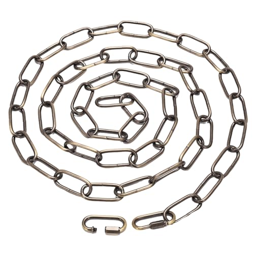 Image of Chandelier Chain 6 /10 /15 Feet SANGLE SOPFFY Light Fixture Chain for Chandelier or Swag Light Fixtures,Lighting Chain Extension with Link Locks, Plant Hanging Chain(Bronze, 6 Feet)