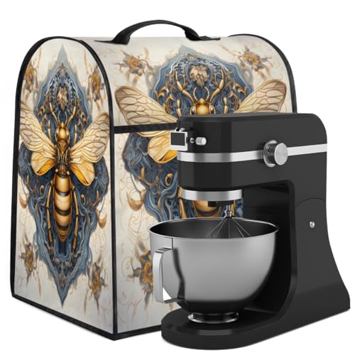 Coffee Maker Cover Vintage Bee Kitchen Appliance Covers Small Appliance Covers Blender Cover Juicer Cover Dust Covers for Kitchen Appliances with Top Handle and Pockets,Washable,B755