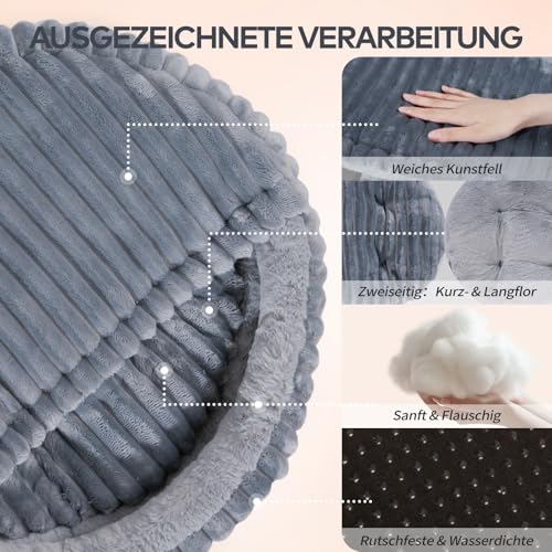 CheerPals Katzenbett mit Deckel 50cm, Waschbar Kuschelhöhle, Winterversteck mit Hochelastischer Schlafkissen für Alle Katze