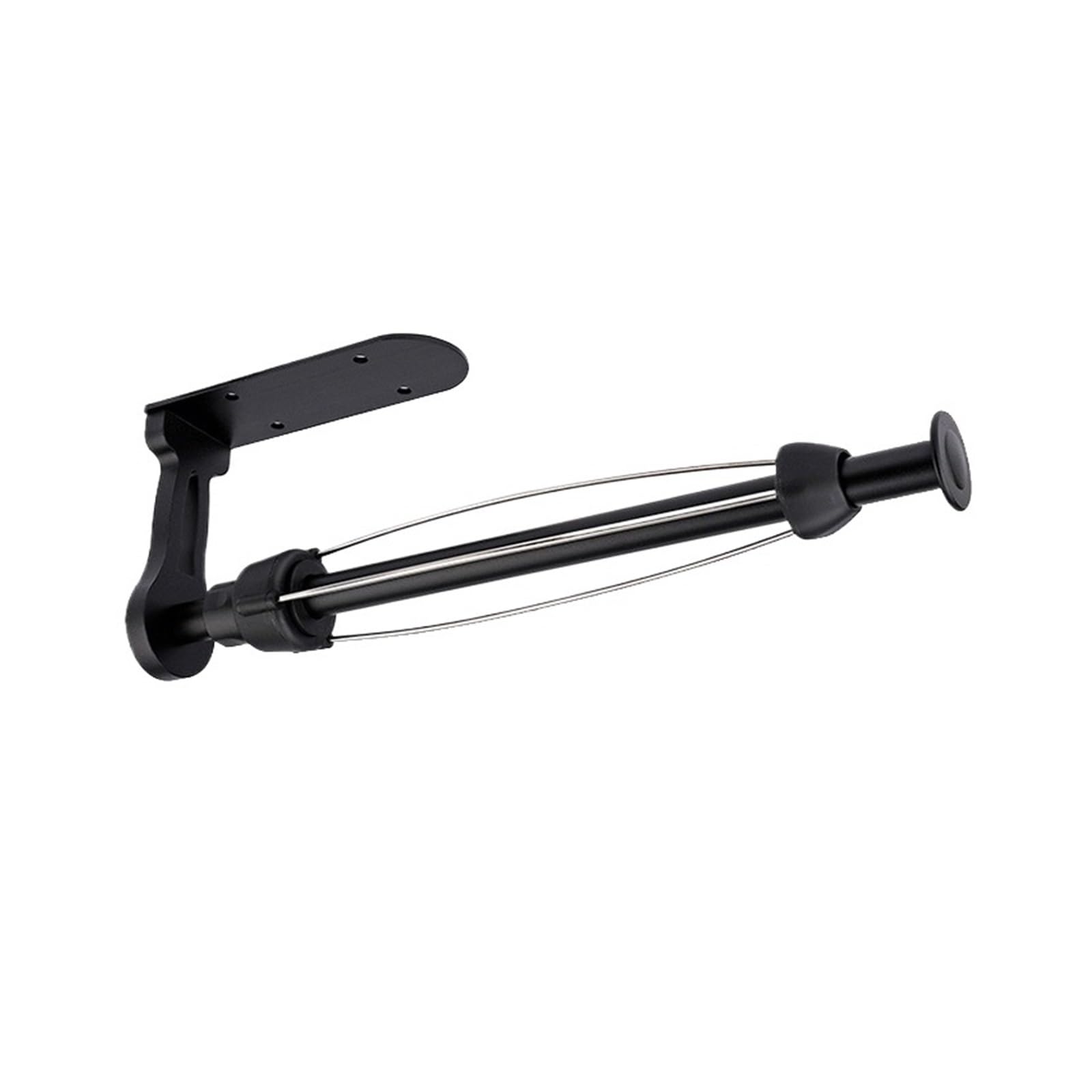 Paper Towel Holder Stainless Steel Paper Towel Holder Self Adhesive Toilet Roll No Punching Kitchen Bathroom Lengthen Storage Rack(Black)