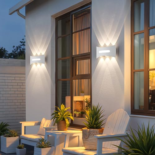 Aplique de pared LED exterior impermeable IP65 lámpara moderna 3000K 7