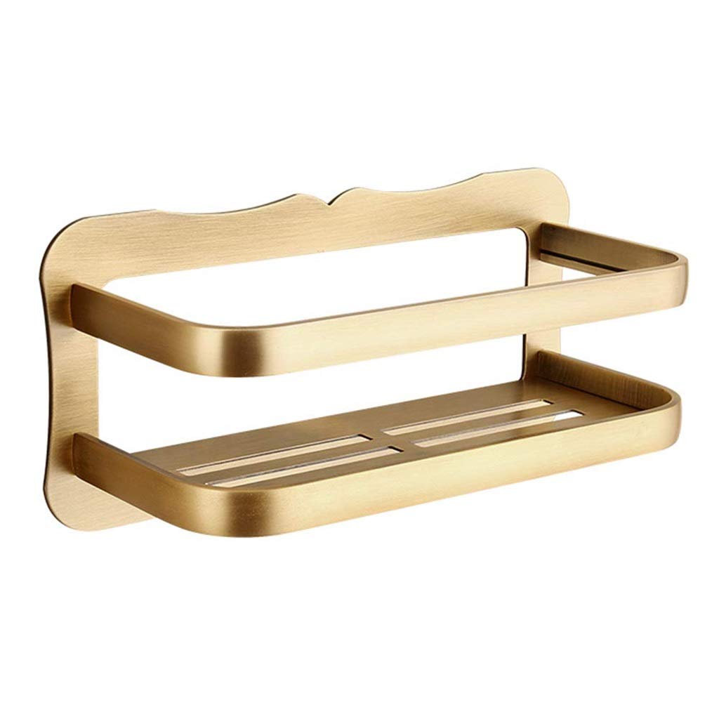 GFAZXDS Bathroom Shelves Shower Caddy Shelf Space Aluminum Wall Mounted Bathroom Organizer for Kitchen or Toilet 30x11x14cm