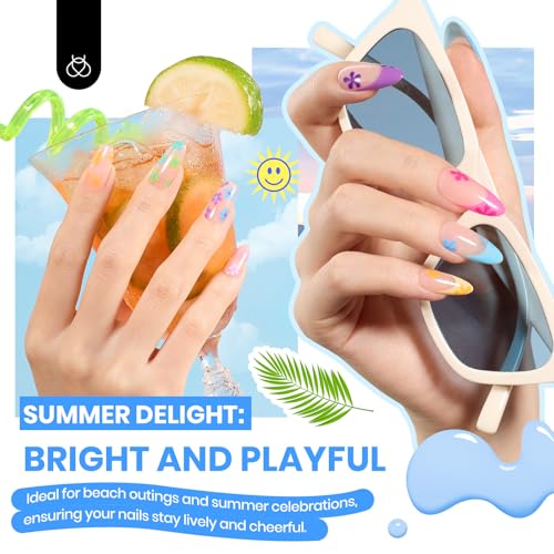 Image of Beetles Gel Nail Polish Kit with U V Light 85Pcs, 55 Colors Seasonal Symphony Set with Diamond Decorations & Manicure Art Stickers and Tools Soak Off for All Season