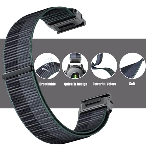 Niboow QuickFit 26mm Strap for Garmin Fenix 8 51mm/Fenix 7X Pro Solar/Fenix 7X/Fenix 6X/Fenix 6X Pro/Fenix 5X/Fenix 5X Puls - Image 2