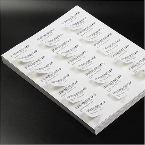 Image of 1 inch x2-5 /8 Address Labels, 900 Label Stickers Printable White Address Labels Personalized, for Laser /Inkjet Printing - 30 Per Page (30 Sheets)