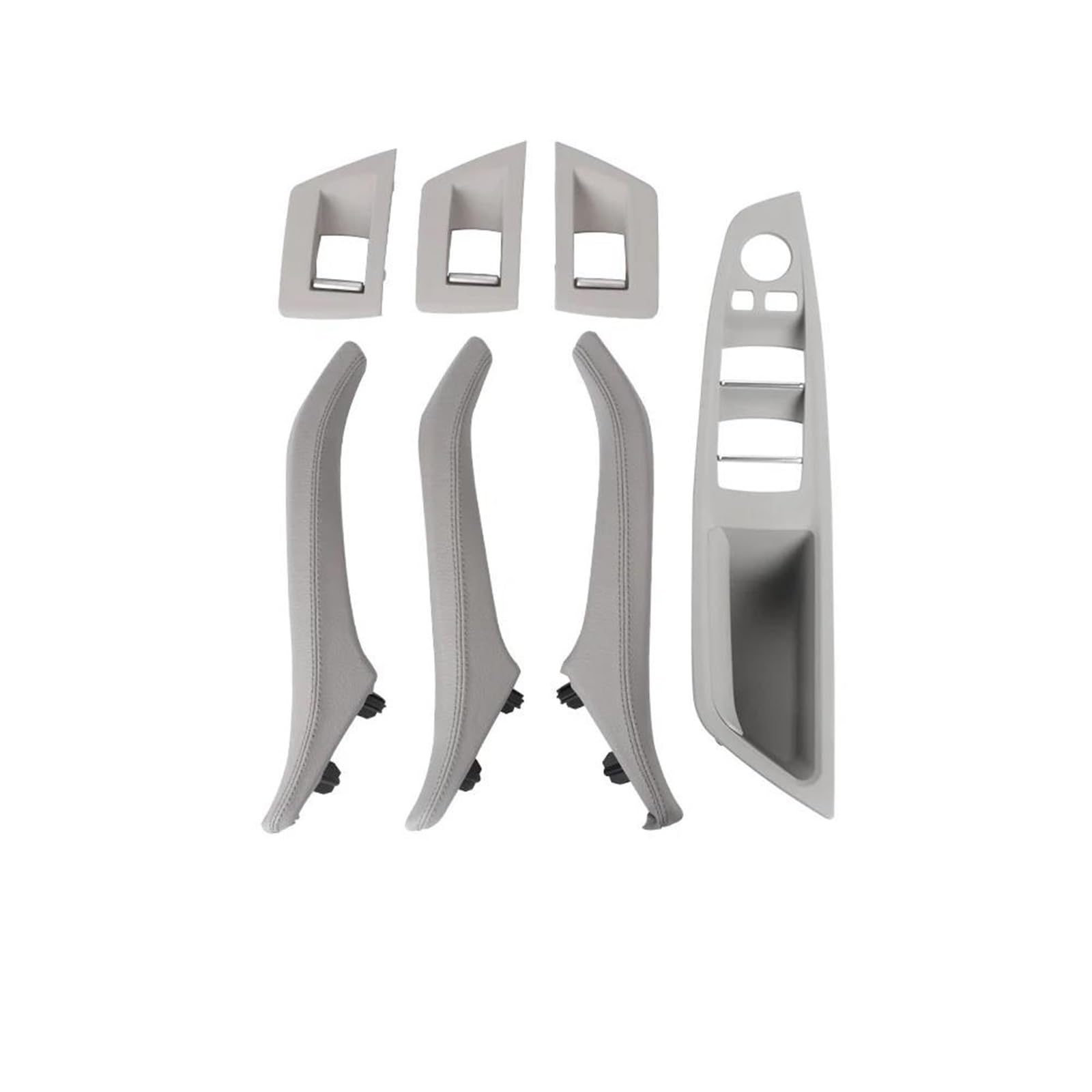 NOHEEU RHD Car Interior Door Leather Handle Assembly Sets for BMW5 Series F10 F11 520 523 525 528 530i(RHD Titanium4)