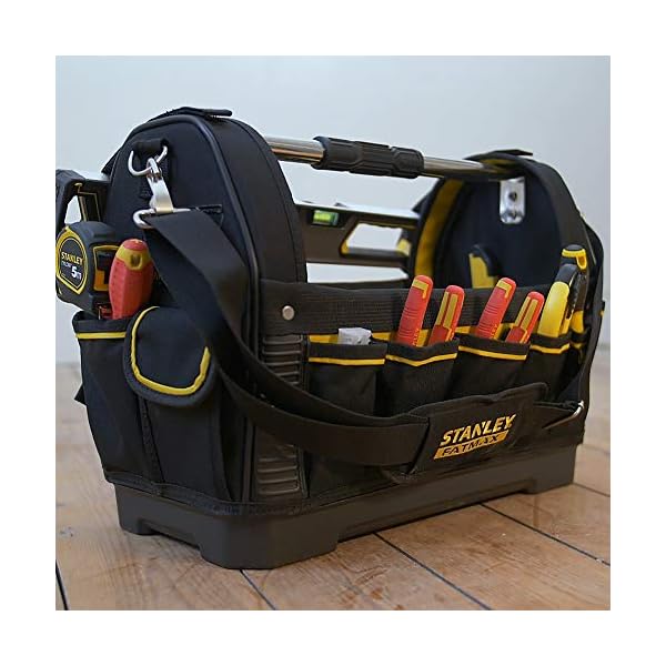 Stanley FatMax Werkzeugtrage (Werkzeugtasche 48cm x 25cm x 33cm, 600 Denier Nylon, wasserdichter Kunststoffboden… – Bild 8