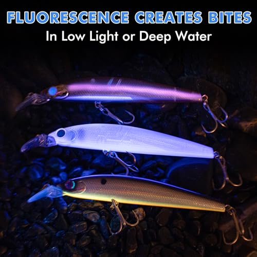 Image of TRUSCEND Floating Jerkbait, Precision-Engineered Minnow Lures with Sound, Flash & Irresistible Action, Cast Farther, Glow Brighter and Rattle Louder Jerkbaits for Bass Walleye Pike Sea Trout Redfish