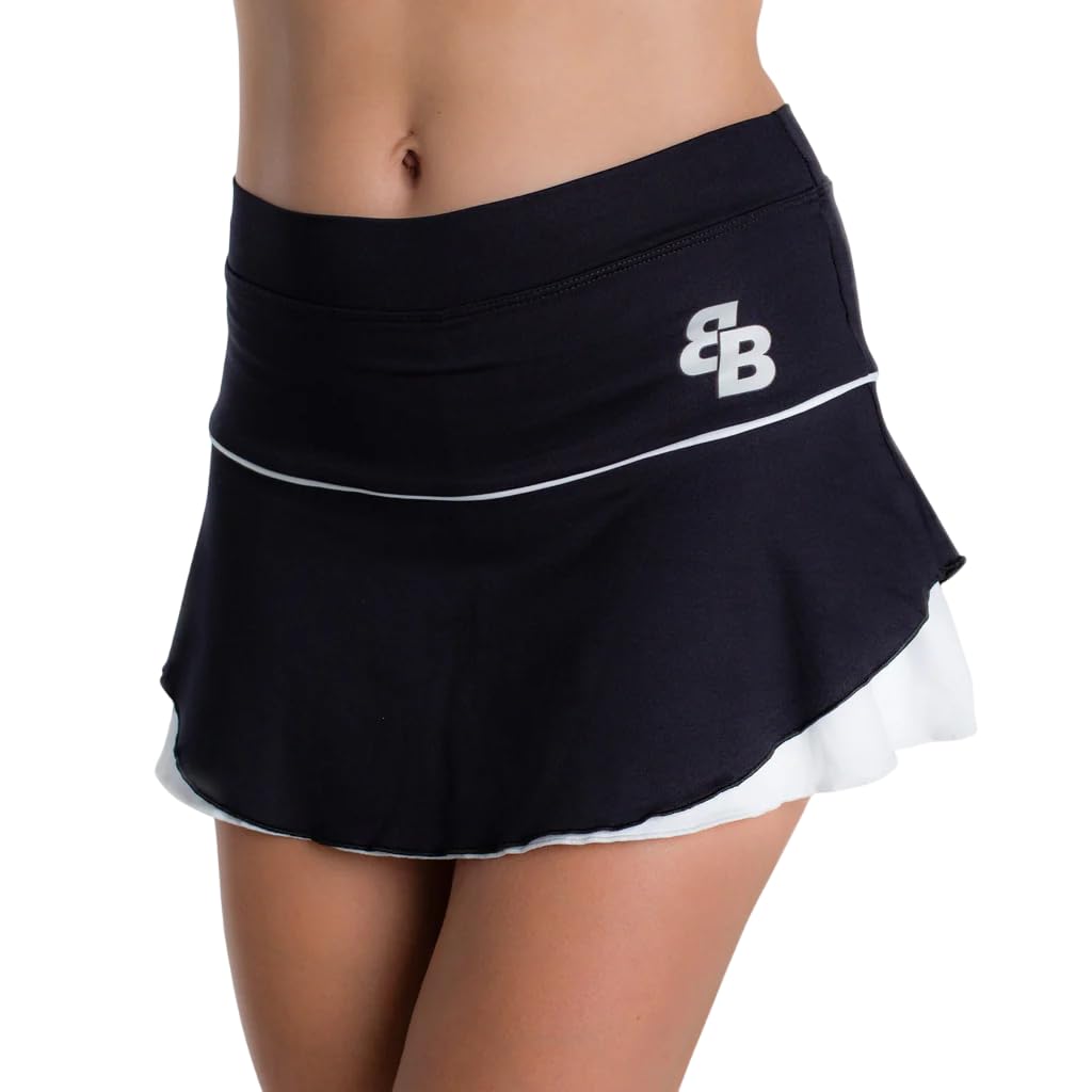 BB Falda Bali de Mujer para Tenis y pádel Belén Berbel (FR/ES, Letras, M, Regular, Regular, Negro)