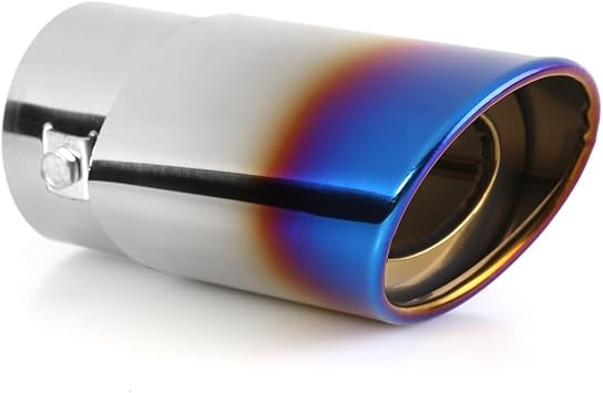 1Pc Universal Car Exhaust Tip Stainless Steel Chrome Round Muffler Tail Pipe Exhaust System AccessoryStyle E
