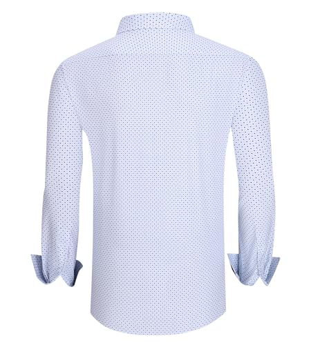 Alex Vando Mens Printed Dress Shirts Long Sleeve Regular Fit Button Down Shirt