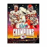 Sports Football Mahomes Poster 2023 Champions Poster Canvas Print Wall Art Home Interior Decor (A,Canvas24x30inch) -  Youthart