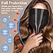 NOLITOY 2pcs Barber Shield, Plastic Hairspray Protector Mask Reusable Haircut Face Cover for Salon Hairdressing Makeup