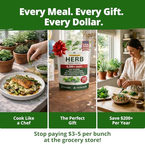 Image of HOME GROWN Herb Seeds for Planting 15-Pack Massive Seed Count 4,300+ Seeds Non-GMO Heirloom | Extra Large | Culinary Herb Kit, Indoor Outdoor & Hydroponic | Grow Your Own Herbs | Gardening Gift