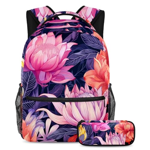Sac à dos grande capacité enfants avec trousse scolaire garçon et fille