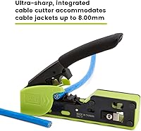 Vista 6 de trueCABLE - Herramienta de crimpado para paso a través de RJ45, crimpadora Ethernet todo en uno, cortador, pelacarga, funciona con conectores