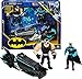 Batman Bat-Fahrzeug-Spielset mit 10cm-Actionfiguren von Batman und Bösewicht