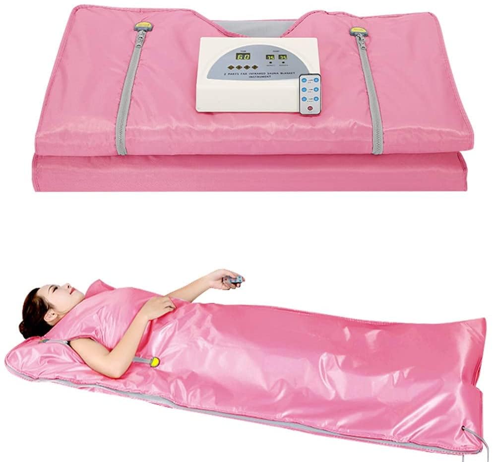 RDE home care Infrared Home Spa Sauna Digital Infrare Sauna Blanket Simmling Sauna Blanket Weight Loss Body Shaper Therapy Detox Spa Home Fitness Machine (Color : Purple)-image-16