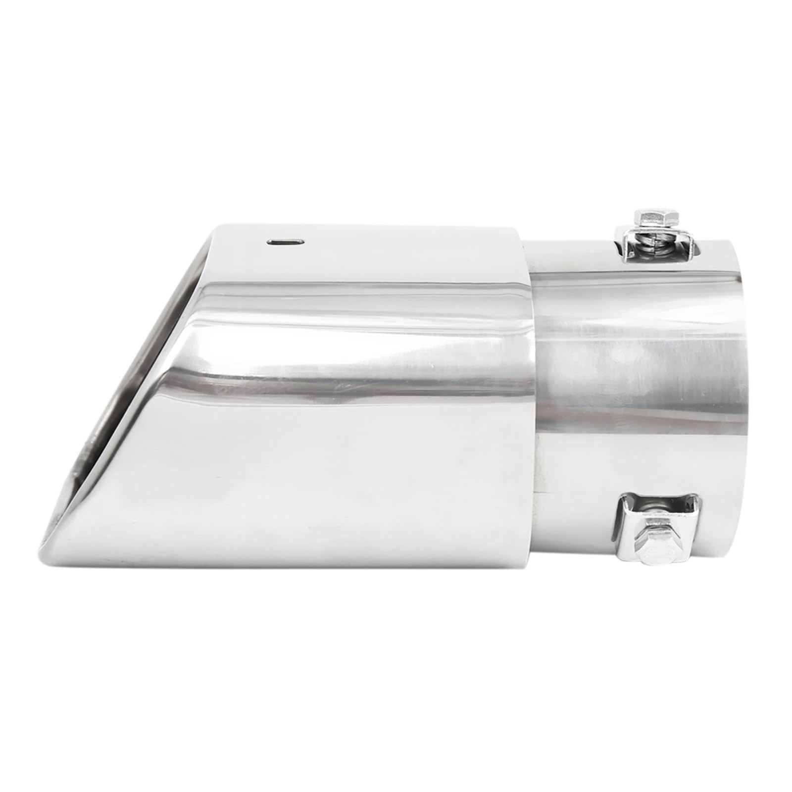 Terminale Tubo Coda Terminale Di Scarico Per Auto, Universale In Acciaio Inox Cromato, Diametro Uscita Quadrata 1 3/4"-2 3/8"