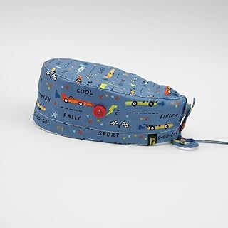 HappyHat - Gorro quirofano COCHES Hombre talla: Grande (a partir de 59 cm) color: Azul
