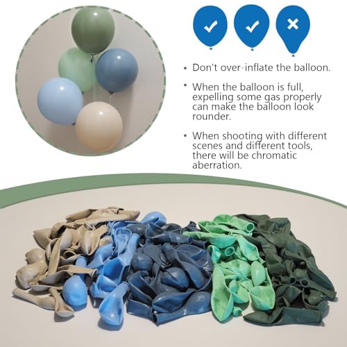 Image of Dusty Blue Sage Green Balloon Arch Kit 139Pcs Fog Blue Pastel Green White Sand Balloons for Baby Shower Birthday Jungle Safari One Silly Goose Theme Wedding Bride Party Decorations for Boy Girl Adult