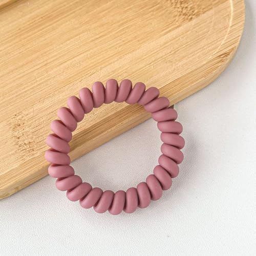 Image of CoguZed 6 Pack Flexible Spiral Wrist Coil Keychain Bracelet, Stretchy Wrist Key Holder, Key Chain Bracelet for swimming Sauna Gym with Steel Key Ring for Men & Women