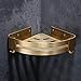 WXZX Raum Aluminium Champagner Gold Rack, Antike Einfache EuropäIsche Bad KüChe Wandmontierte Ungebohrte Dreieck Korb Regal, Super Tragend,