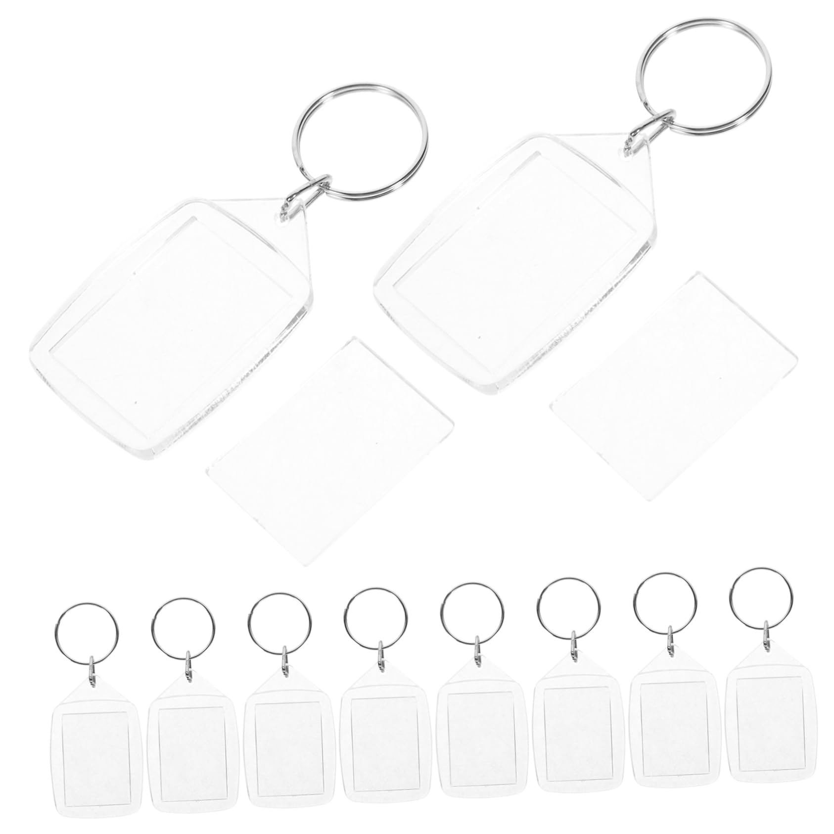 DOITOOL 4 Set Portachiavi Con Foto In Plastica Portachiavi Con Cornice Staccabile In ​​Plastica Decorativi Accessori Per Chiavi Vuoti 10 pezzi*4