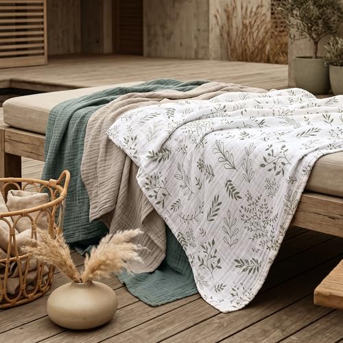 Image of Muslin Swaddle Blankets for Newborn, 3 Pack Breathable Soft Receiving Blanket, Large 38 x 40 inches Swaddle Wrap Burping Clothes, Essentials Infant Shower Items, Toddler Gift (Bright Colors)