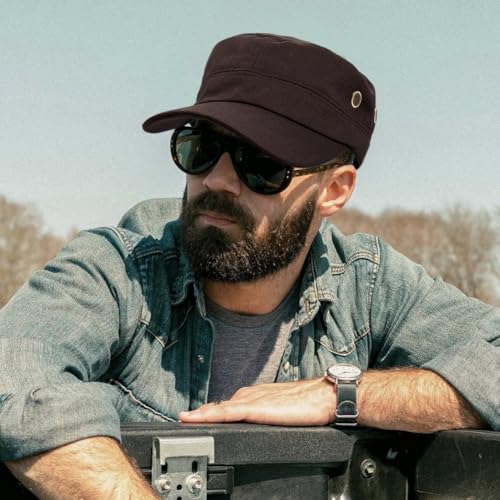 Image of Unisex Basic Cadet Army Caps Everyday Military Style Hat