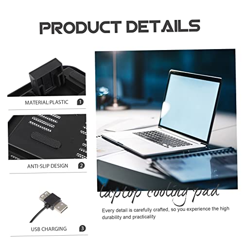 Base refrigeradora ergonómica para laptop con ángulo inclinado y ventilador silencioso miniatura 5