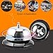 HeeYaa Call Bell 3.3 Inch Diameter with Metal Anti-Rust Construction, Ringing, Desk Bell Service Bell for Hotels, Schools, Restaurants, Reception Areas, Hospitals, Warehouses(Silver)