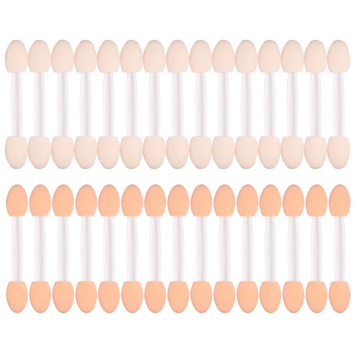 Baluue Eyeshadow Alicators Dual Sponge Brush Kit 30pcs Makeup Brushes for Women Soft Tips Travel Size for Occasions