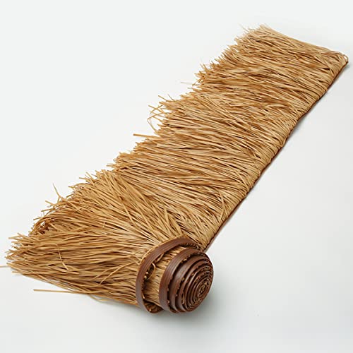  NEZIH Rotolo Artificiale Del Tetto Della Paglia Della Pianta Di Simulazione Della Tegola, Decorazione Antica Di Plastica All\'Aperto Del Tetto/Color 1/20M/65.6Ft