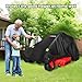 Lawn Mower Cover, Heavy 900D Oxford Fabric -Universal Fit Lawn Tractor Covers Waterproof, Anti-UV, Windproof, Dustproof, Suitable for Lawn Mower Storage (Black - Zero Turn Mower)
