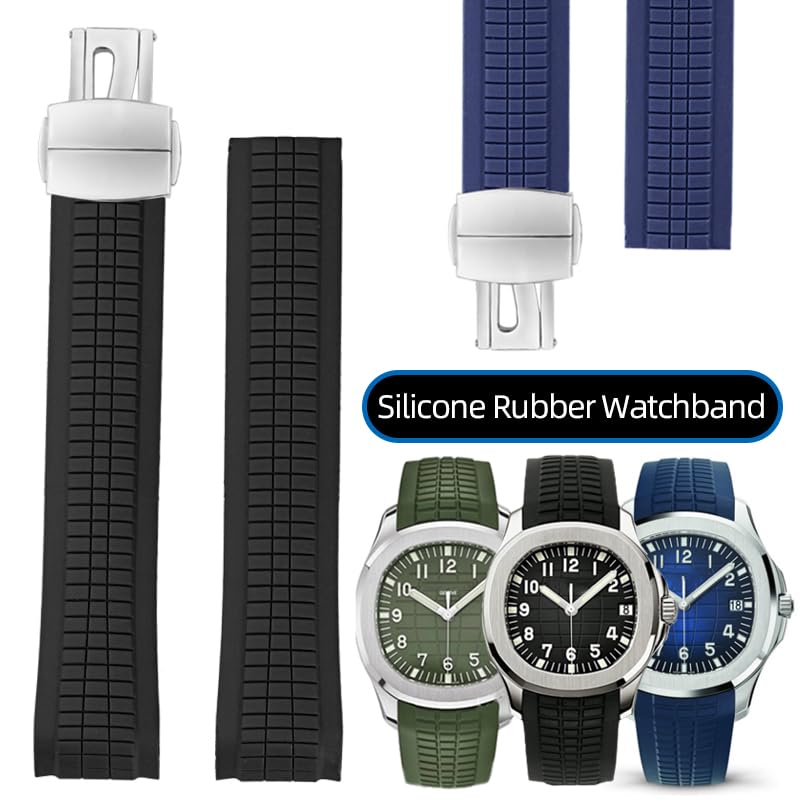 Bracelets de montre 21mm de remplacement en silicone pour modèles 5167a 5164a