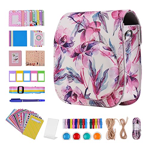 12-in-1 Instant Camera Accessories Bundle Kit Replacement for Fujifilm Instax Mini 11 with Camera Bag/Camera Strap/Photo Album/Photo Clips/Photo Frame/Hanging String/Stickers/Pen/Filters
