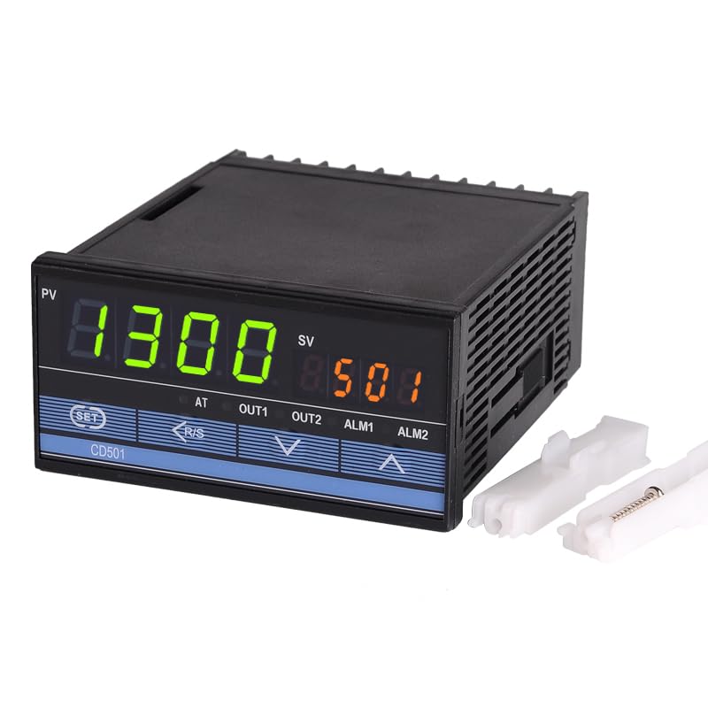 Cyfrowy regulator temperatury PID CD501 96x48mm, czujnik sygnału wejściowego termopara K, wyjście przekaźnikowe