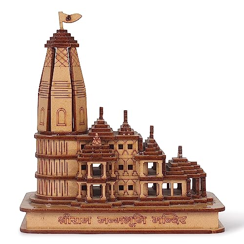 Templo de madera Shri Ram Mandir Ayodhya pequeño para altar del hogar 5