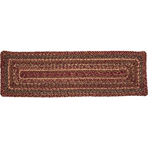 VHC-Brands-Cider-Mill-Primitive-Jute-Red-Striped-Stair-Tread-Rectangle-Latex-Backing-85×27 VHC Brands Cider Mill Primitive Jute Red Striped Stair Tread Rectangle Latex Backing 85×27