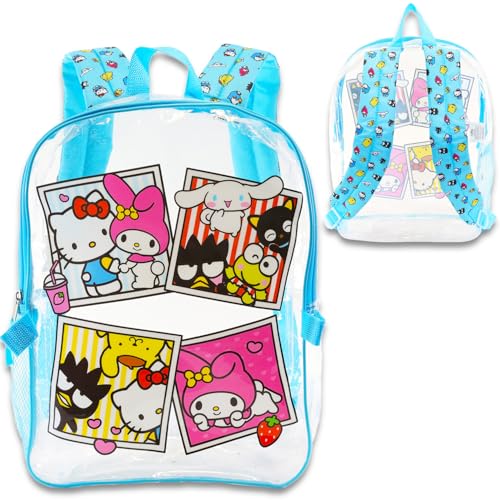 Clear Hello Kitty Clear Backpack with Lunch Box - Bundle with Sanrio School Bag, Lunch Bag, Water Bottle, Stickers, More | Transparent Hello Kitty and Friends Backpack for Girls4
