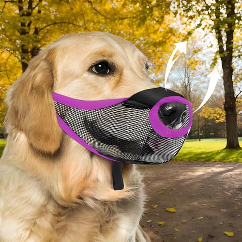 Maulkorb Für Hunde, 2 Stück Maulkorb Für Hunde, Weich, Verstellbare Schlaufe, Atmungsaktiv, Sicherer, Schneller Sitz Für Kleine, Mittelgroße Hunde, Verhindert Beißen, Kauen Und Bellen, S/M/L