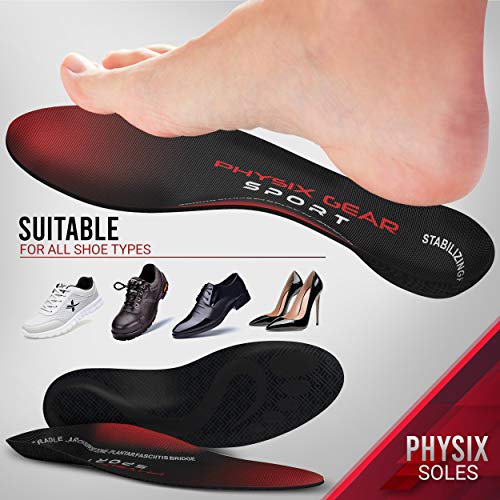Arch Support Insoles Men & Women by Physix Gear Sport Orthotic