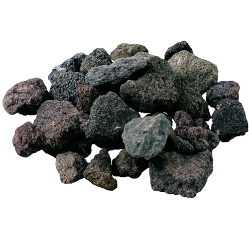 15Kg Pietra Lavica per Barbecue a Gas 25-75 mm, Calore Uniforme e Cottura Senza Fumo, Ideale per BBQ, Griglie, Saune e Acquari - LordsWorld