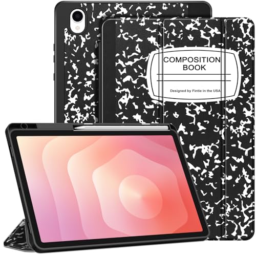 Fintie Slim Case for Samsung Galaxy Tab S11 5G 11 Inch 2025 Model (SM-X730/X736B) with Built-in S Pen Holder, Soft TPU Smart Stand Back Cover Auto Wake/Sleep Feature, Composition Book