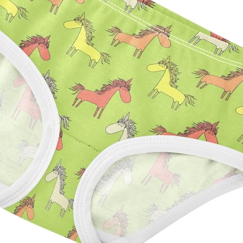 Girls' Underwear Colored Unicorns Cotton Stretch Comfort Toddler Panties4