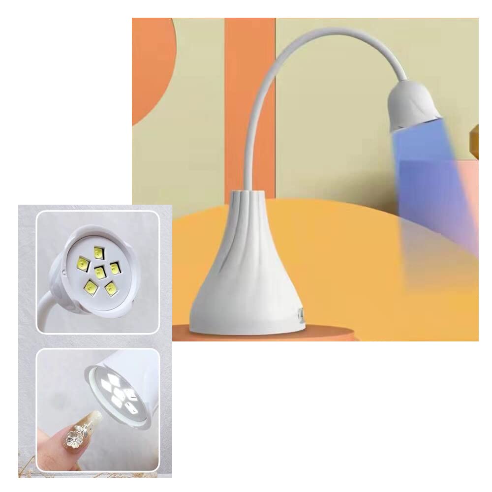 2 confezioni da 2 lampade a LED per unghie a batteria, per fototerapia, con trattamento UV, portatile, mini essiccatore per unghie, lampada professionale a LED, con timer da 60 secondi